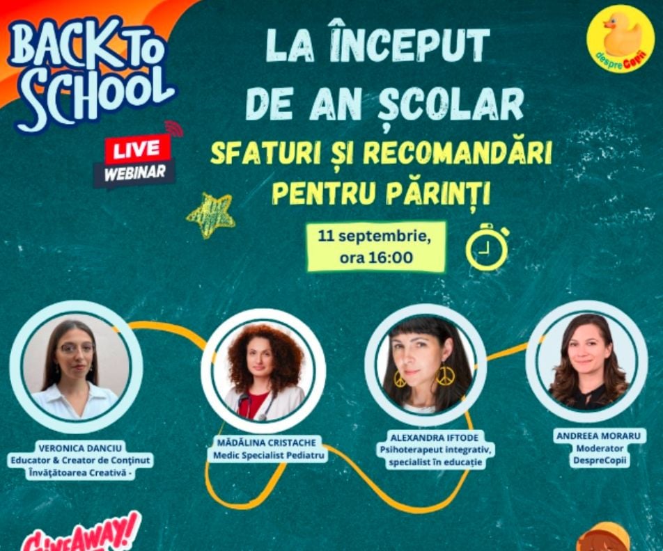 Back to School: La inceput de an scolar - sfaturi si recomandari de la specialisti