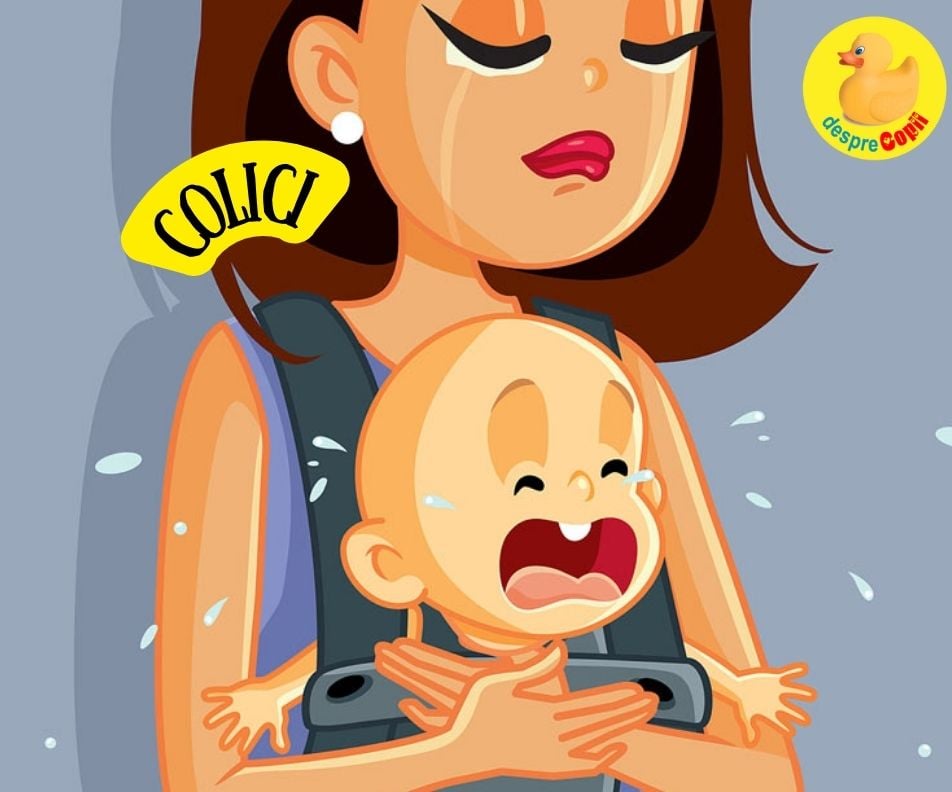 Simptomele colicilor la bebelusi. Un infografic care te va ajuta sa identifici cel mai corect colicii