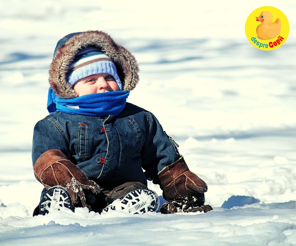 Prima iarna a bebelusului -  cum ii ingrijm pielea pentru a o proteja de frig si vant