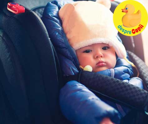 Bebelușul in scaunul de masină: ATENTIE, hainele groase jos