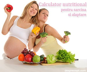 Calculator nutritional in sarcina