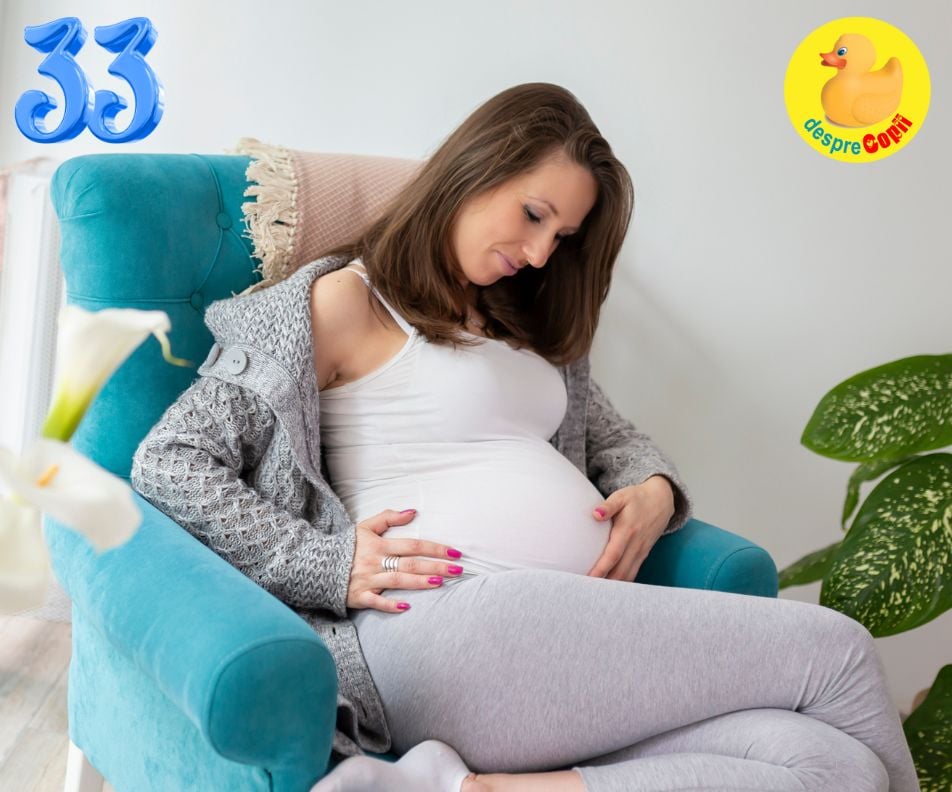 Saptamana 33 -  In sfarsit am concediu prenatal - jurnal de sarcina