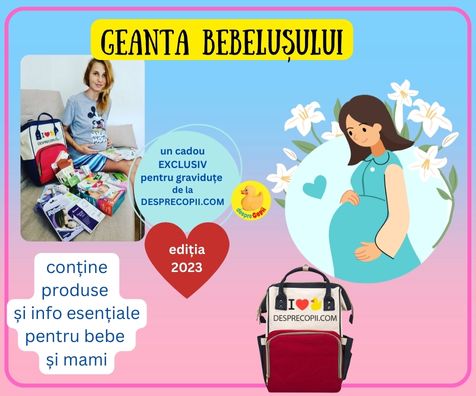 GEANTA BEBELUȘULUI un cadou pentru proaspetele mămici de la Desprecopii - ediția 2023