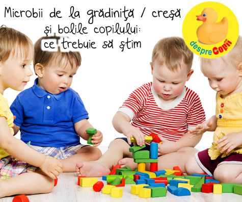 Microbii de la gradinita sau cresa si bolile copilului: ce trebuie sa stim