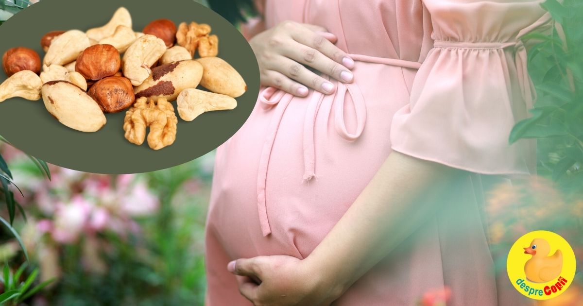 Consumul de nuci si alune in timpul sarcinii este benefic pentru bebe din burtica - iată de ce