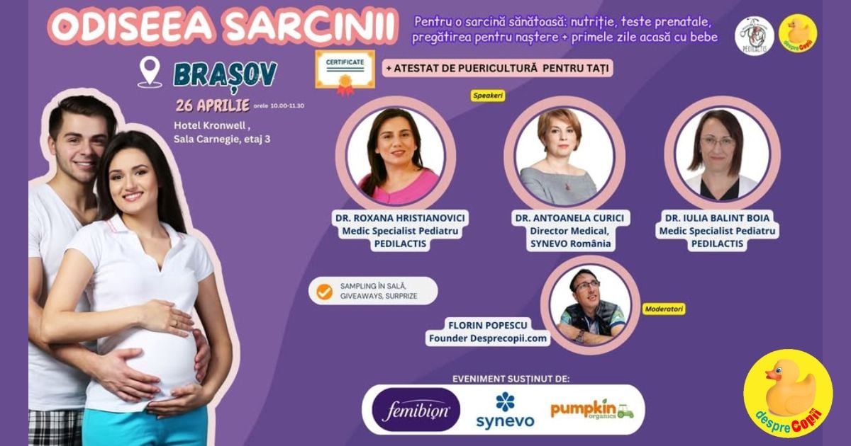 ODISEEA SARCINII. Educatie pentru o sarcina sanatoasa - eveniment pentru femeile insarcinate la Brasov width=