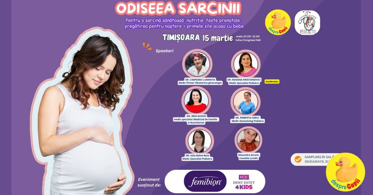 ODISEEA SARCINII. Pentru o sarcina sanatoasa - eveniment pentru femeile insarcinate la Timisoara width=