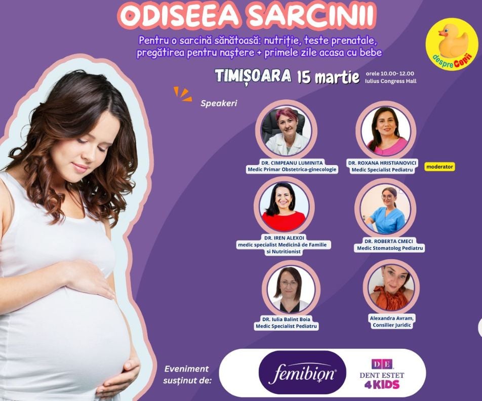 ODISEEA SARCINII. Pentru o sarcina sanatoasa - eveniment pentru femeile insarcinate la Timisoara