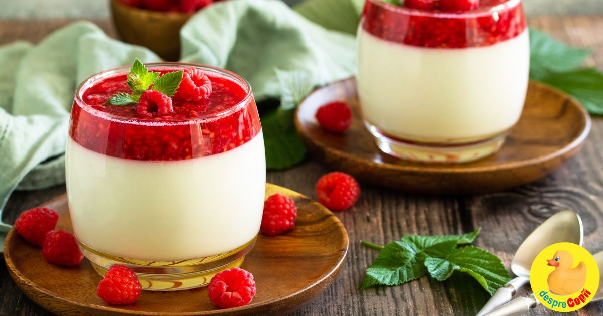 Panna Cotta cu zmeura