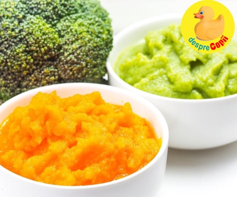 Piure de broccoli și cartof dulce - rețetă pentru bebeluși
