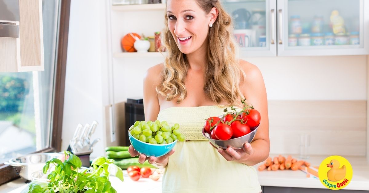 Alimentatia vegetariana in timpul sarcinii: ghid si 12 sfaturi de urmat - pentru ca bebe sa nu fie afectat width=