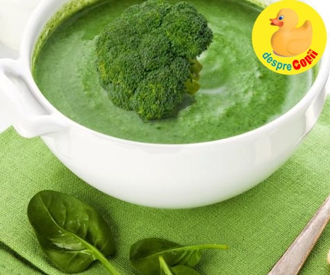 Piure de spanac cu broccoli - rețetă pentru bebeluși