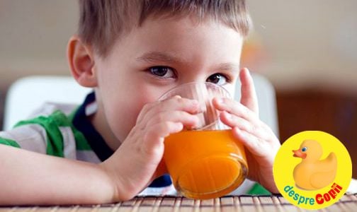 Sucurile din fructe afecteaza sanatatea dintilor copiilor