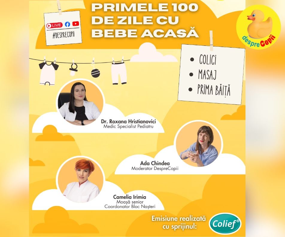 Primele 100 de zile cu bebe acasa: Ghidul real al parintilor despre colici, masaj, prima baita & Sfatul specialistilor